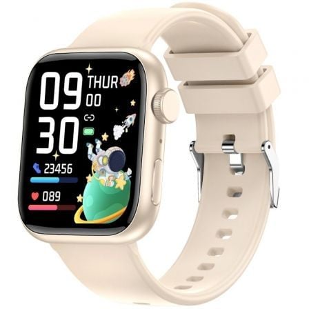 Smartwatch Forever IGo Watch 3 JW-500/ Notificaciones/ Frecuencia Cardíaca/ Marfil