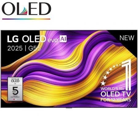 Televisor LG OLED Evo AI G5 OLED65G55LW 65"/ Ultra HD 4K/ Smart TV/ WiFi