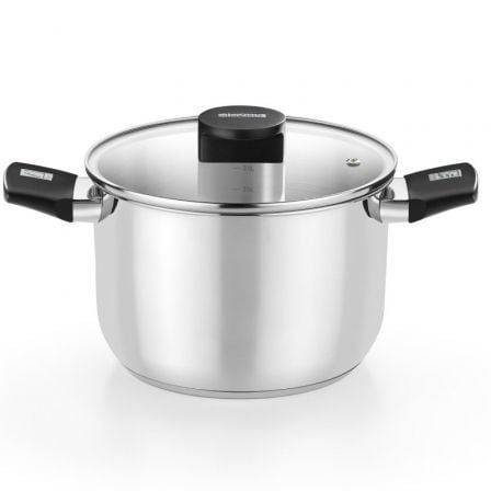 Olla Elite Inox Monix M240226/ Ř26cm/ 8L/ Acero Inoxidable/ Apta para Inducción