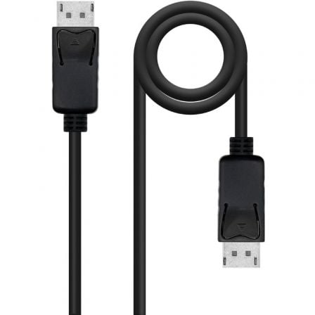 Cable DisplayPort 1.4 8K Nanocable 10.15.2802/ DisplayPort Macho - DisplayPort Macho/ 2m/ Certificado/ Negro