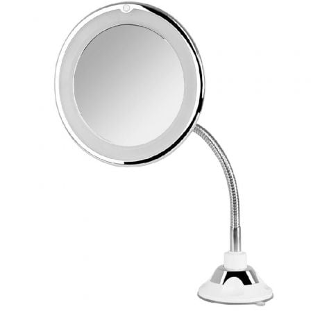 Espejo Cosmético de Pared con Luz Orbegozo ESP 1020/ Telescópico/ Ř17cm