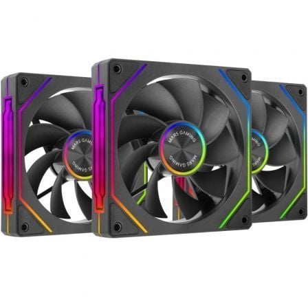 Pack 3 Ventiladores Invertidos Mars Gaming MF-LINKFINITYKIT2R/ 12cm/ ARGB