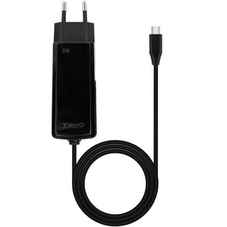 Cargador de Portátil GaN TooQ TQLC-USBCGAN90PD-C USB Tipo-C/ 90W/ Automático/ Voltaje 5-20V