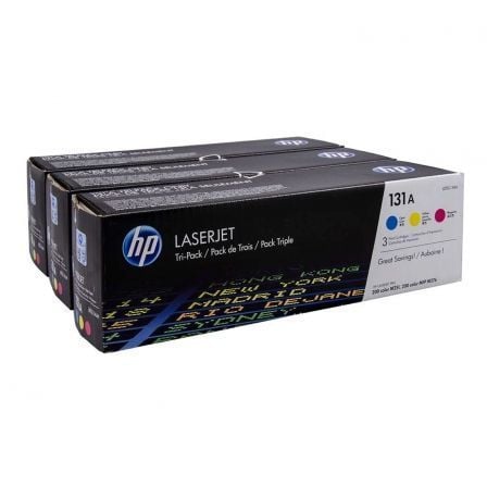 Tóner Original HP nş131A Multipack/ Cian/ Amarillo/ Magenta