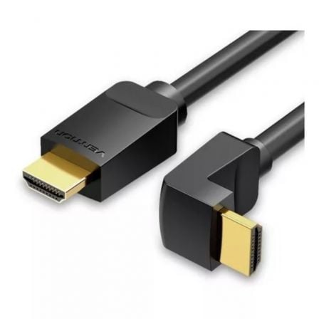 Cable HDMI 2.0 4K Acodado 90ş Vention AARBI/ HDMI Macho - HDMI Macho/ 3m/ Negro