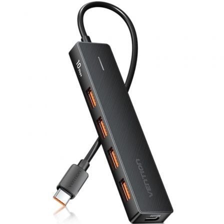 Hub USB 3.2 Vention CHJBB/ 4xUSB/ 1xUSB Tipo-C