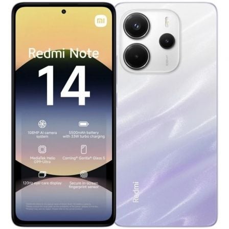 Smartphone Xiaomi Redmi Note 14 8GB/ 256GB/ 6.67"/ Purpura