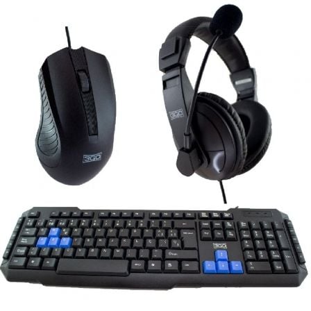 Pack Gaming 3GO COMBODRILEH 2/ Teclado + Raton + Auriculares