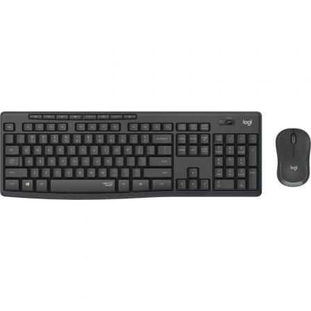 Teclado y Raton Inalambricos Logitech Silent Touch MK295/ Grafito