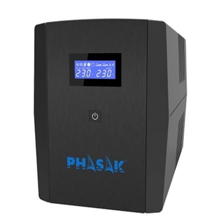 SAI Linea Interactiva Phasak SIRIUS 2260 VA Interactive/ 2260VA-1320W/ 4 Salidas/ Formato Torre