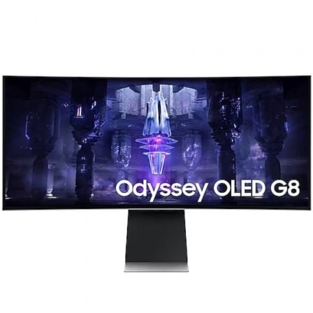 Smart Monitor Gaming Ultraparonamico Curvo Samsung Odyssey G8 S34BG850SU 34p/ UWQHD/ Smart TV/ 0.1ms/ 175Hz/ OLED/ Multimedia/ Plata