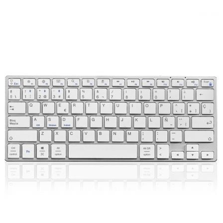 Teclado Compacto Inalambrico por Bluetooth Subblim Advance Compact/ Plata