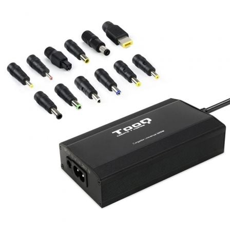 Cargador de Portatil TooQ TQLC-100BS01M/ 100W/ Manual/ 12 Conectores/ Voltaje 12-24V/ 1 USB